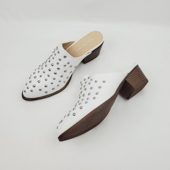 CL by Laundry white studded mule - Picture 2 of 9